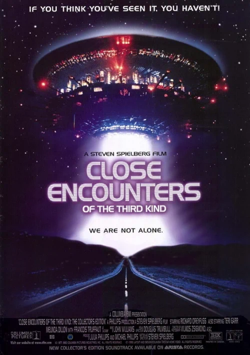 Постер фильма «Близкие контакты третьей степени» - «Close Encounters of the Third Kind»  (реж. Стивен Спилберг, 1977)