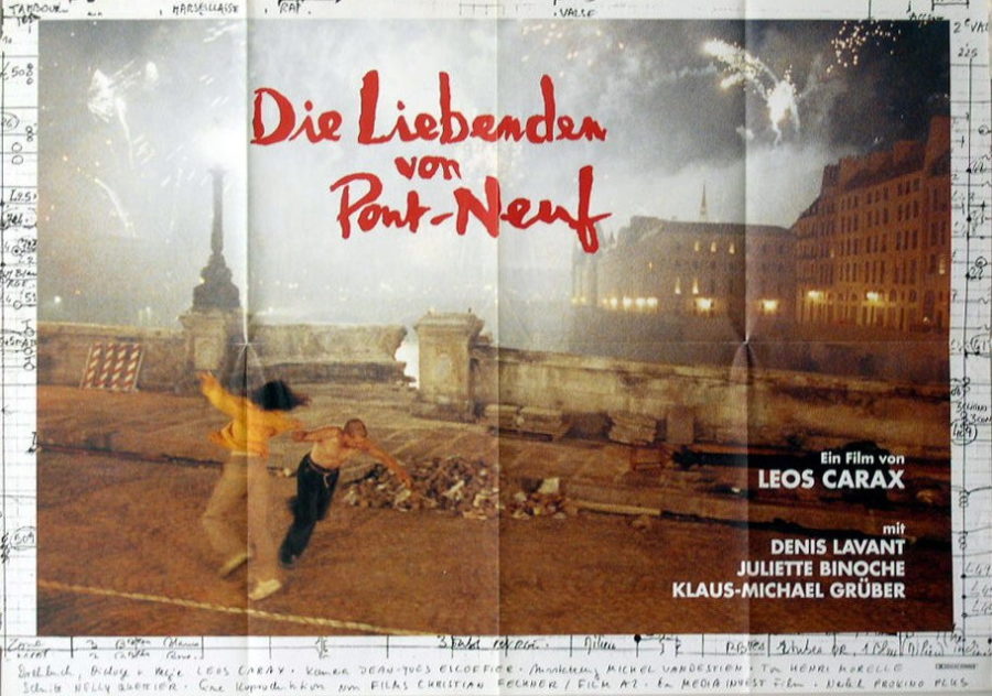 «Любовники с Нового моста» - «Les amants du Pont-Neuf»  (реж. Леос Каракс; в гл.р. Жюльет Бинош, Дени Лаван; 1991, Франция) - фильм (фото, кадр)